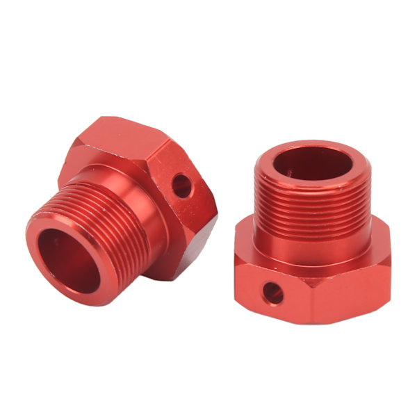 2 kpl RC alumiininen pyörän kuusiokolokeskiö 24mm alumiiniseos vakaa RC 24mm pyörän kuusiokolokeskiö ARRMA 1/5 Outcast Kraton 8s punainen