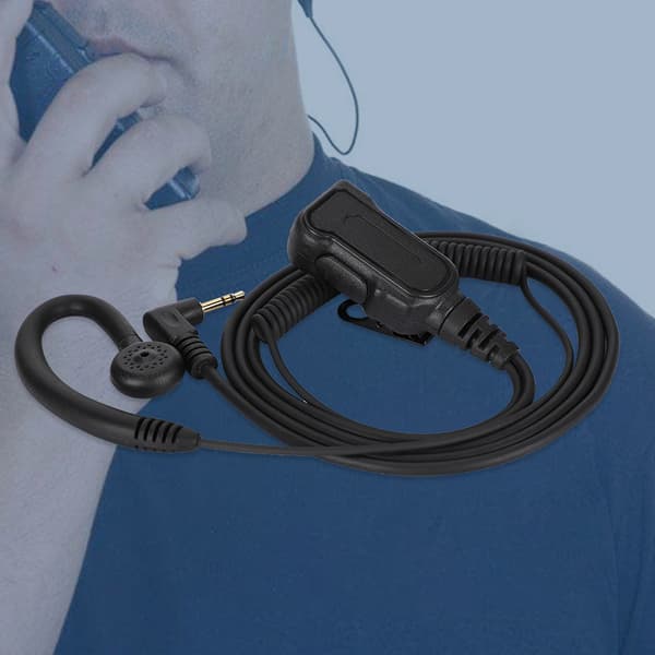2,5 mm clip-on ørestykke ørekrog tilbehør passer til MOTOROLA walkie talkie