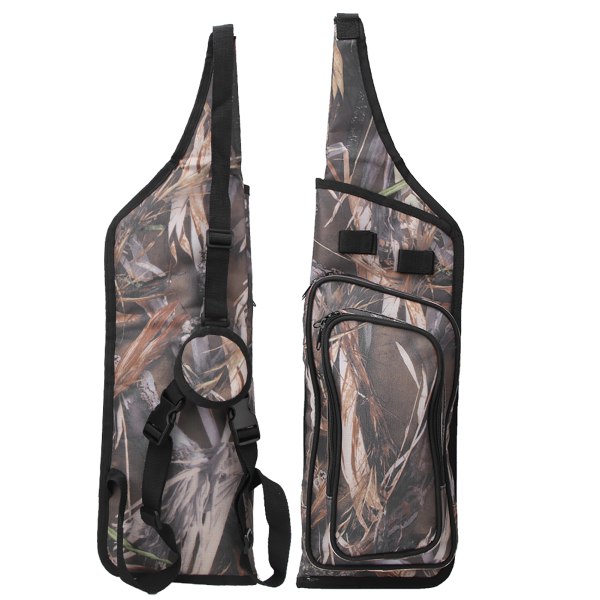 Bärbar 600D Oxford tyg Bågskytte Quiver Arrow Holder Pouch Enkel axelväska Jaktskytte Tillbehör 2# kamouflage