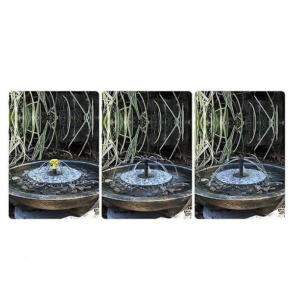 Havefontæne Solcellepumpe 1.5W Opgraderet Solcellefontæne Dammepumpe med Pæl, Solcelledrevet Fontæne Vandpumpe til Fuglebad, Have, Pool, Akvarium