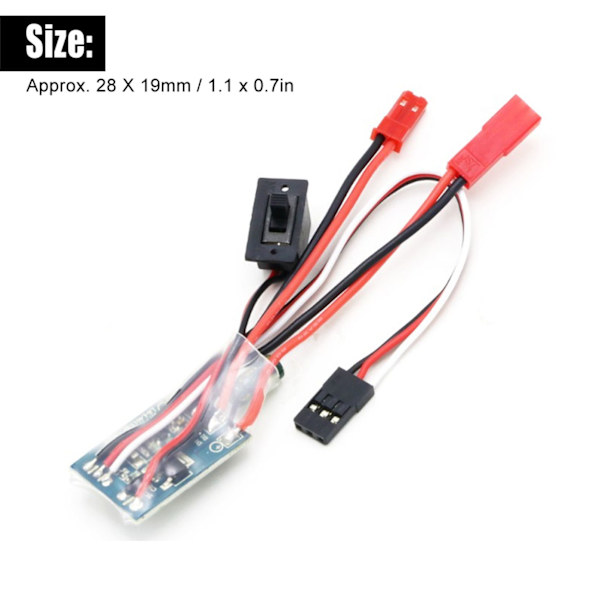 30A 4-8V ESC Kaksisuuntainen RC-moottorin nopeudensäädin 1/16 1/18 1/24 autoveneelle ilman jarrua