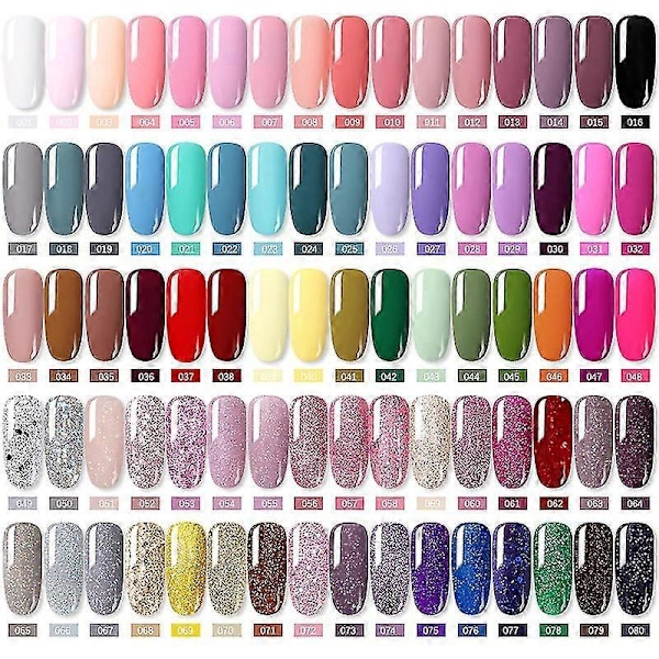 Farveskiftende Reflekterende Glitter Diamant Gel Neglelak Sæt, 6 Farver Glitter Gel Neglelak Reflekterende Neglelak Kit