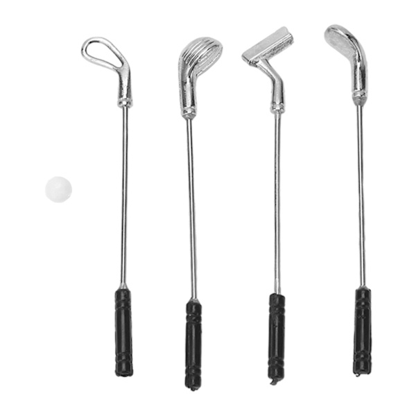 5 st dockhusklubbor 1:12 plastlegering hållbar utsökt min storlek minigolfklubbor för 1:12 dockhus DIY