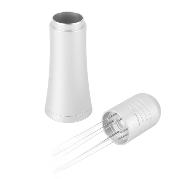 Kaffeomrörare nål Hållbar Kaffe Pulver Dispenser Nål Lätt Vikt Kaffe Tamper Omrörningsverktyg för Hem Kaffebutik Kontor Silver
