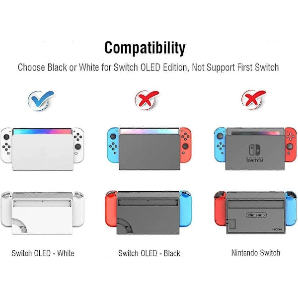 Extern kylfläkt för Switch OLED, 3 hastighetsalternativ Värmeavledande kylare Ersättningsskydd Kompatibel med Nintendo Switch OLED Dock