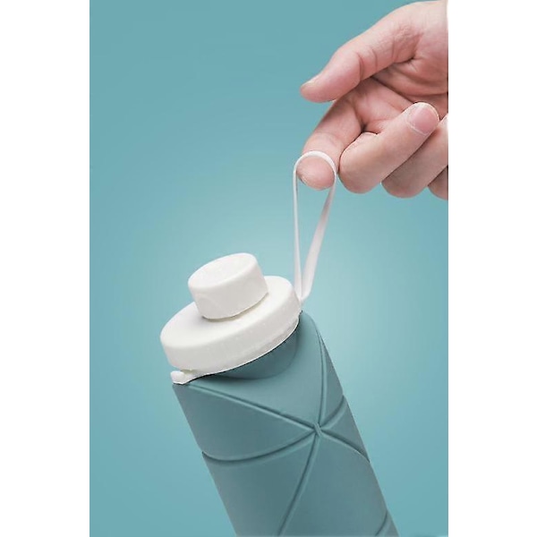 Pink SPECIAL MADE Sammenklappelige Vandflasker Kopper Lækagesikker Ventil Genanvendelig BPA-fri Silikone Sammenklappelig Rejsevandflaske Kop til Fitnesscenter Camping Vandring