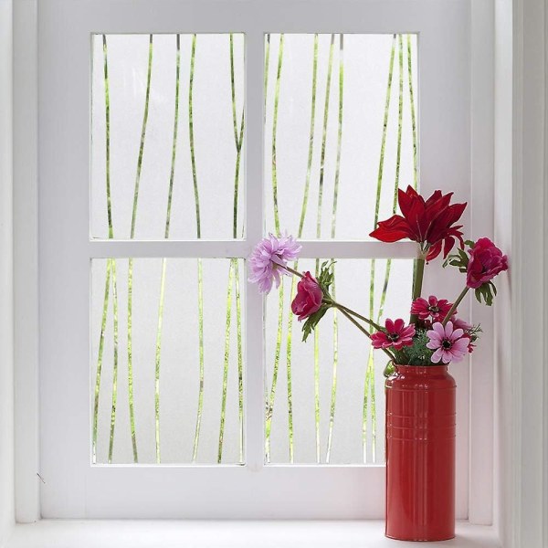 Frostad mörkläggning statisk set - självhäftande UV-blockerande dekorativ film för kök, sovrum, badrumsfönster