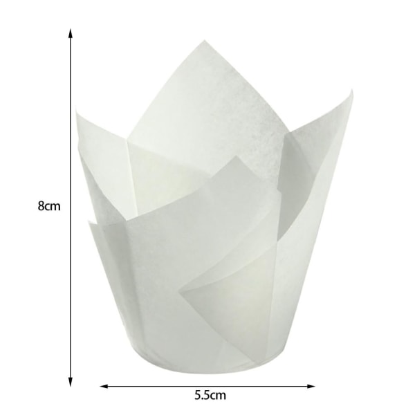150 stykker mini bagekopper Tulip bage kopper Cupcake liners Muffin liners til bryllup fødselsdagsfester