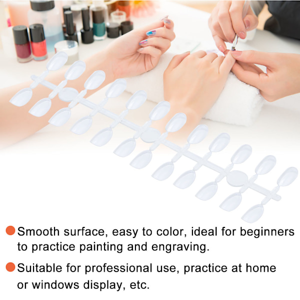 240 stk. Runde falske neglespidser Gel Polish Farve Display Card Practice Palette Manicure Tool #02