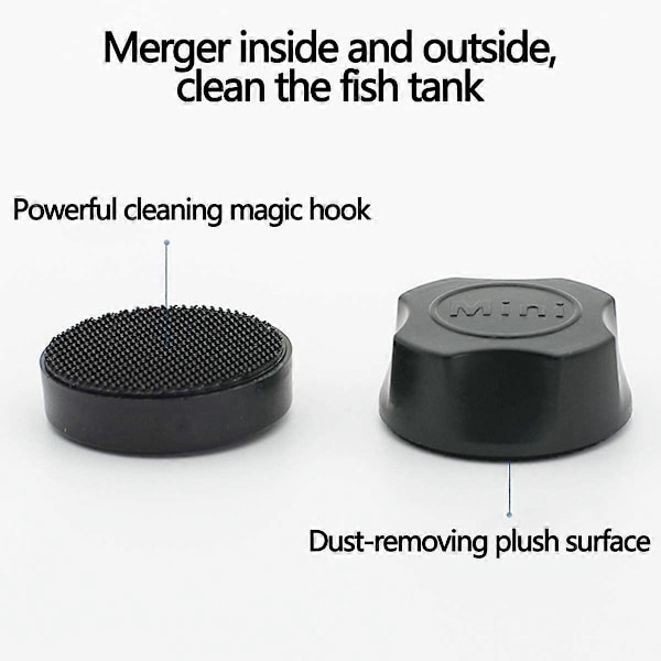 3 Stykker Mini Magnetisk Algerenser, Magnetisk Akvarieglas Rensebørste Magnetisk Akvarierenser Fisketank Børste Glas Rensebørste Værktøj
