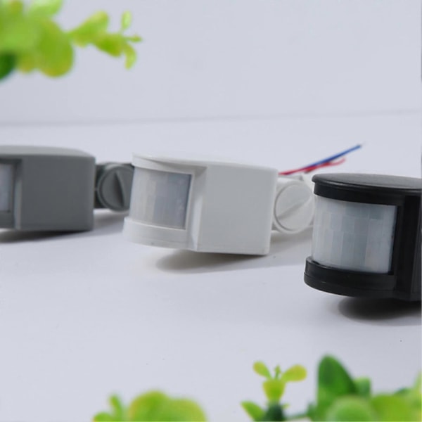 15M AC110V-220V PIR 10-100W Infraröd Rörelsesensor Universell Induktiv Strömbrytare Svart