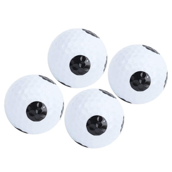 4 stk. Golf Putting Træning Dobbeltlag Spillebold Hvid Sort Bold Sort Prik Bold