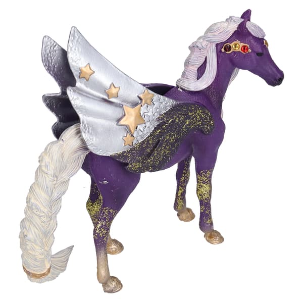 Hestemodel Legetøj Simulation Vildt Dyr Dekoreret Pegasus Figurer Legetøj Pædagogisk Legetøj til Børn Lilla