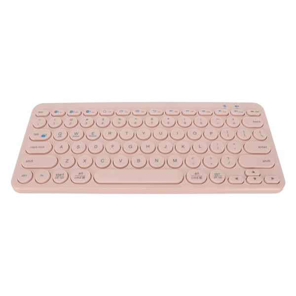 78-tasters trådløst tastatur Bluetooth 5.0 programmerbart ergonomisk laptoptastatur for Windows for iOS for Android Rosa