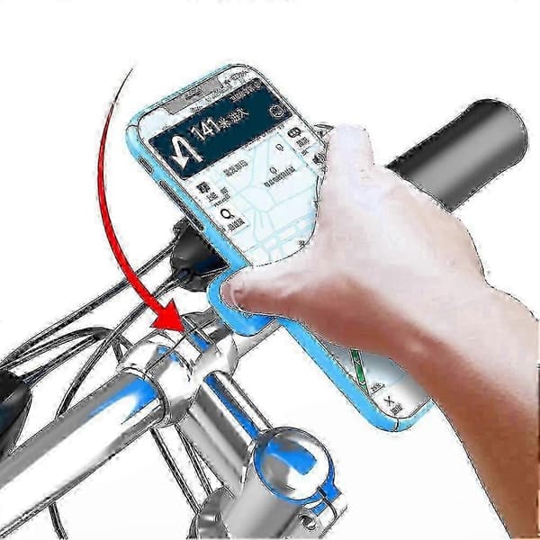 1PC Quad Lock Motorcycle Bicycle Phone Holder Shock Absorber Phone Mount Vibration Damper Self-locking - W red