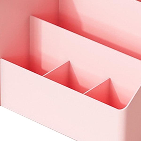 Kosmetisk arrangør med skuffer Flere rum Plastik Stor kapacitet Makeup display etui til læbestifter Smykker Pink