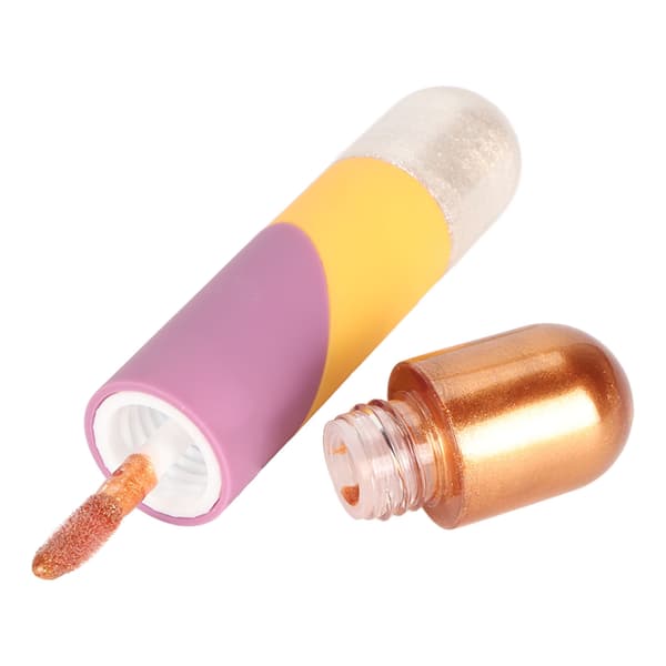 Flydende Highlight Fedtforebyggelse 2 i 1 Glitter Highlighter Stick Contour Stick til Ansigt Kropsmakeup 5ml X 2