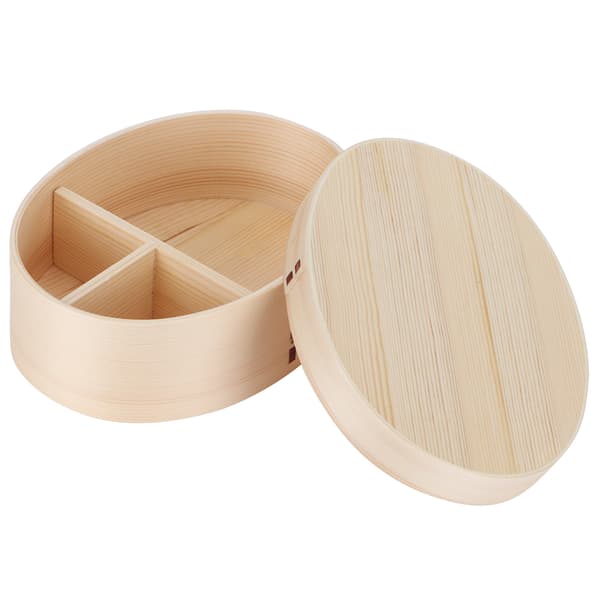 17.5x13.5cm Madkasse Træ Bento Box Bærbar Madbeholder til Studerende Arbejder Træfarve