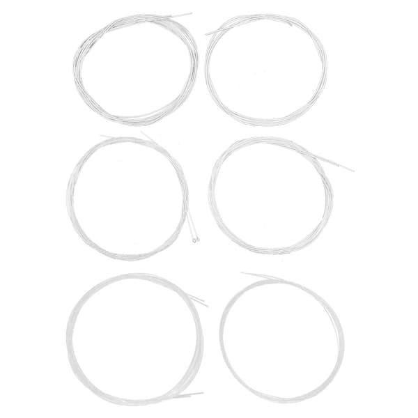 6 STK Oud Strenge Sæt 1‑G 2‑D 3‑A 4‑E 5‑B 6‑F Nylon Forsølvet Kobberlegering Erstatning