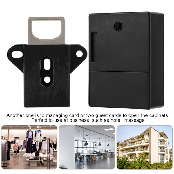 Batteri RFID skabsskuffe DIY digital lås uden hul (batteri ikke inkluderet)