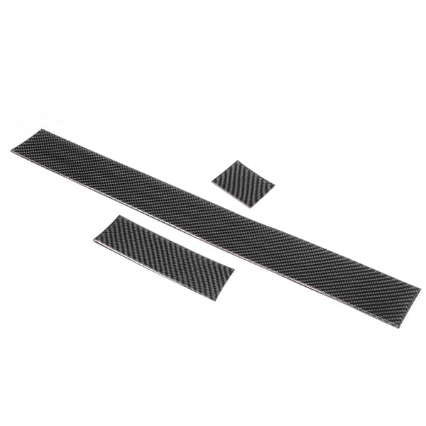 3 stk. Carbon Fiber Instrumentbræt Panel Trim Cover Dekoration Passer til 5 Serie E60 E61 2004‑2010