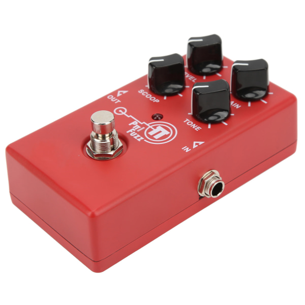 Fuzz Distortion Pedal Level Gain Scoop Tone Adjustment Elgitarr Monoblock Effekt 30mA