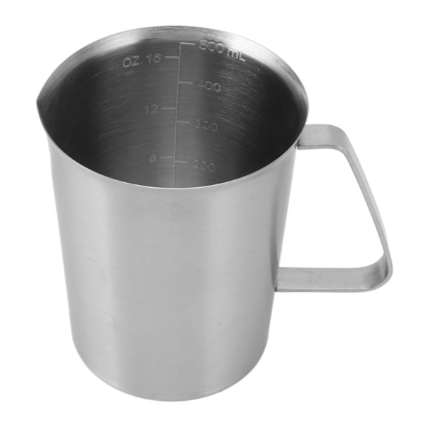 304 rustfritt stål melkeskummerkanne Kaffe Melkeskummerkanne Melkeskummerkopp med håndtak 500ML