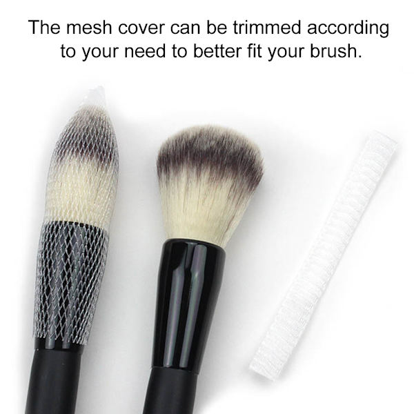 100 stk Makeup Brush Net Kosmetisk Børste Mesh Protector Protective Guard Cover