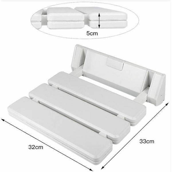 Alumiinista ja ABS:stä taitettava suihkuistuin, 330 x 320 x 70 mm, sininen