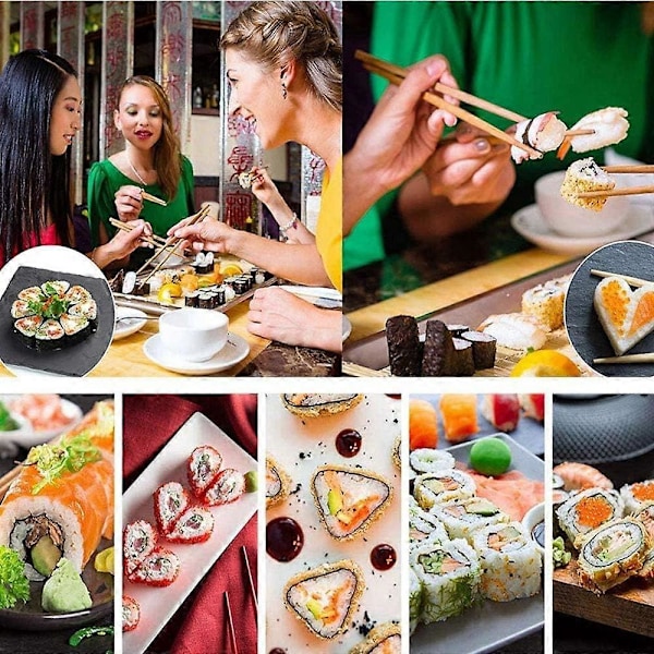 10 Delar Sushi Tillverkningskit, Sushi Formar, Sushi Risrulle Formar, Enkelt DIY Kök Sushi Kit