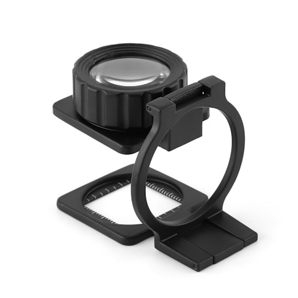 15X bærbar foldbar forstørrelsesglas stand forstørrelsesglas linse lup måleskala