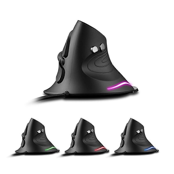 Trådløs mus, 2,4 GHz Ergonomisk Vertikal Mus, 6 Knapper, Avtakbar Håndleddsstøtte, Justerbar DPI USB Optisk Mus, Trådløs Mus for PC, Laptop