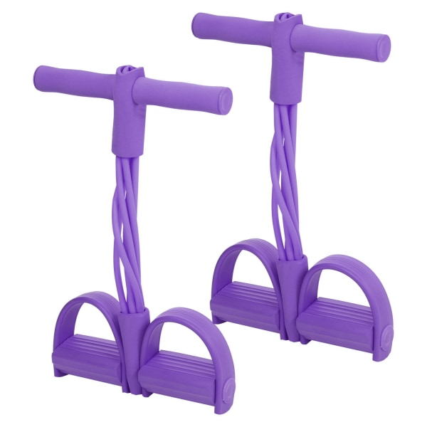 4 putken elastinen vetoköysi istumaharjoittelupoljinvastusnauha jooga fitness violetti