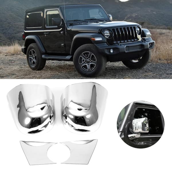 Bil bakspeil base deksel trim dekorativt tilbehør passer til Jeep Wrangler JL 2018+