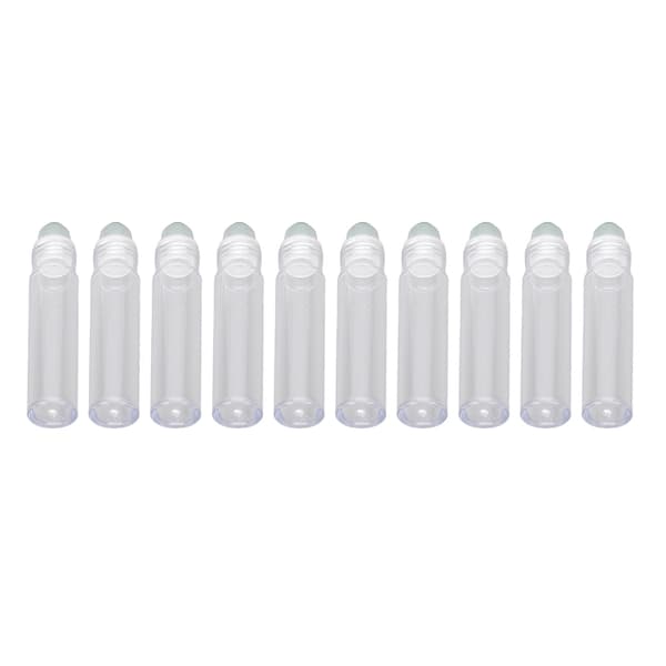 10 st 7ML Roll On-flaska Plast Reseportabel Tom Påfyllningsbar Parfym Eterisk Olja Rollerflaskor