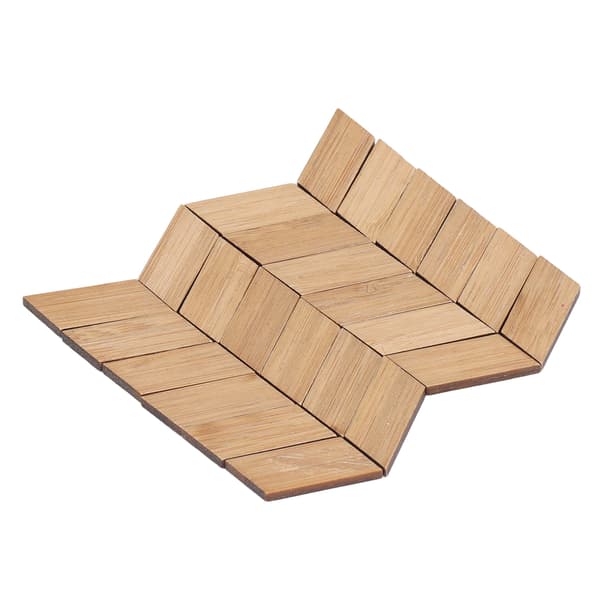 1/12 Dockhusgolv Verklighetstrogen Dekorativ DIY Montering Bambu Miniatyrgolvbräda för Sovrum Vardagsrum 24st