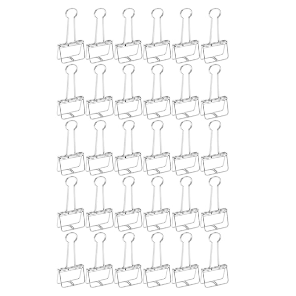51mm 30 kpl:n nippusiteet, vahva puristusvoima, metalliset onttoperäiset nippusiteet, pienet nippusiteet, paperinippusimet toimistoasiakirjoille, hopea