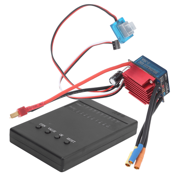 35A borstlös ESC programmeringskort elektriskt hastighetsreglage set passar för 1/14 1/16 RC bil