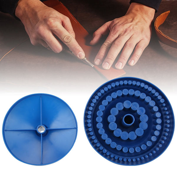 Multifunksjonell drillboks verktøy oppbevaringsboks rund form drill bits multi hull DIY plastboks