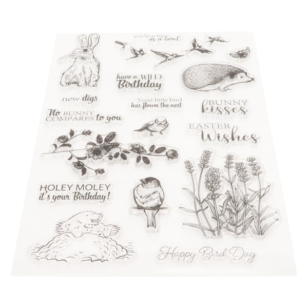 4 stk klare stempler DIY Interessant gjenbrukbart TPR-materiale Gjennomsiktig utseende Preging Scrapbooking-verktøy