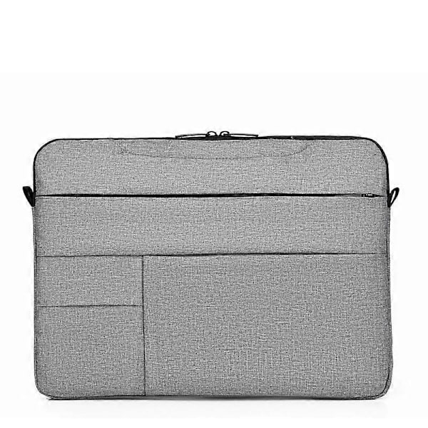 Laptop taske mode business computer skuldertaske tynd sektion Apple Xiaomi Huawei Asus laptop taske 14 tommer (sort med skulderrem)
