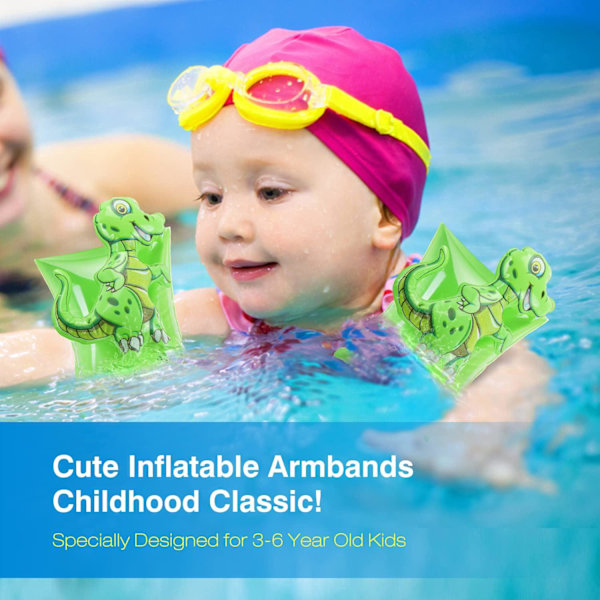 Uppblåsbart armband, flytande armband för poolen för 3-6 år gammalt barn, tecknade simarmband Baby