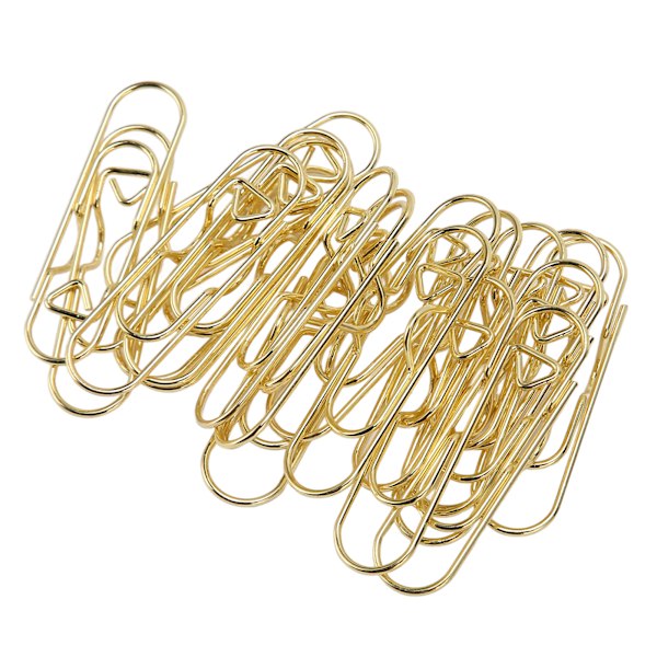 40 st metallpennklippar, multifunktionella, enkla pennhållare för anteckningsböcker, tidskrifter, kalendrar, planerare, guld