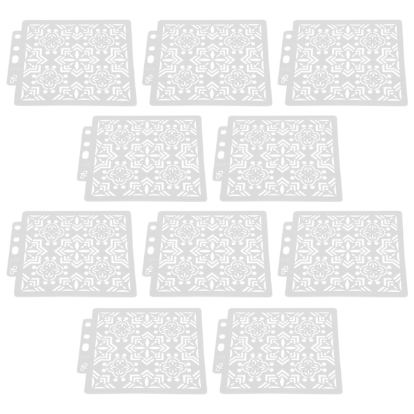 10 kpl Mandala-maalauksen piirustuspohjien uudelleenkäytettävät DIY-muottitaidetarvikkeet
