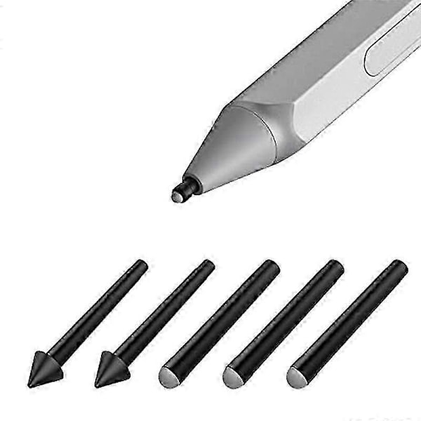 5 st Pennspetsar Stylus Pennspets 2H Ersättningskit kompatibelt med Surface Pro 7/6/5/4/Book/Studio/Go