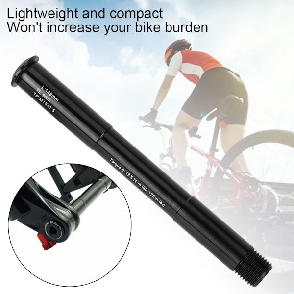 Pyörän etuhaarukan akselin etunapaputki Thru Shaft Boost -alumiiniseos RockShoxille15x100MM (148L)