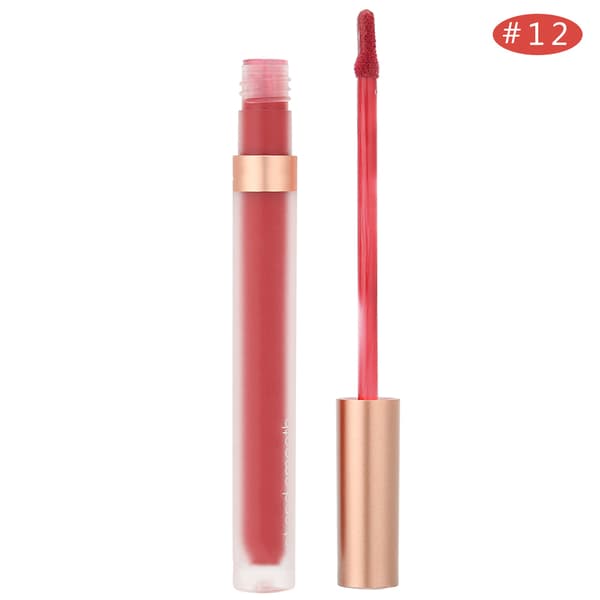 Langvarig matt leppestift NonStickCup Lip Gloss flytende sminke leppefarge for kvinner (12)