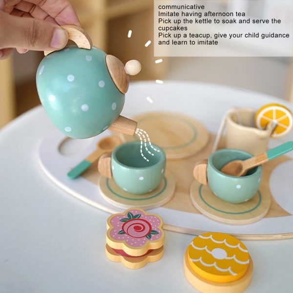 Tea Party Set i trä: Förbättra språkkunskaper och fantasifull lek