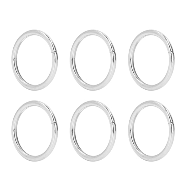 50 stk metallringer - robuste, holdbare, rustfrie, utsøkte, brede bruksområder - metall O-ringer for klær, vesker, ryggsekker - sølv