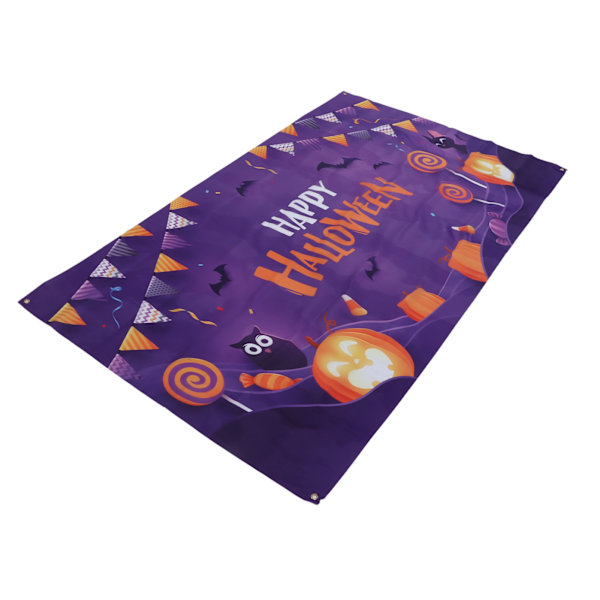 5,9x3,6ft Glad Halloween Bakgrund Hög Definitionstryck Fladdermöss Katter Ugglor Pumpor Mönster Mjuk Stretchig Halloween Bakgrund